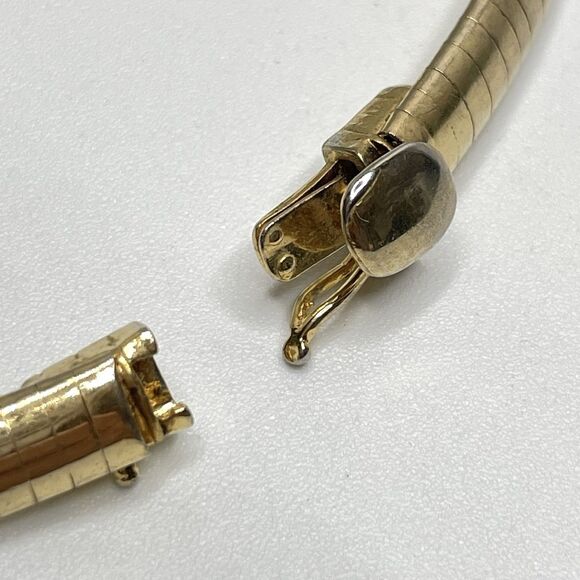 Vintage Gold Tone Hallow Omega Chain Necklace Fashion Stunning Elegant Boho - Picture 6 of 8